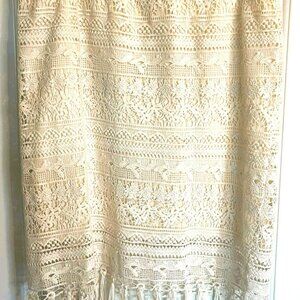 Chico’s Cream Lace Skirt Romantic Boho XL